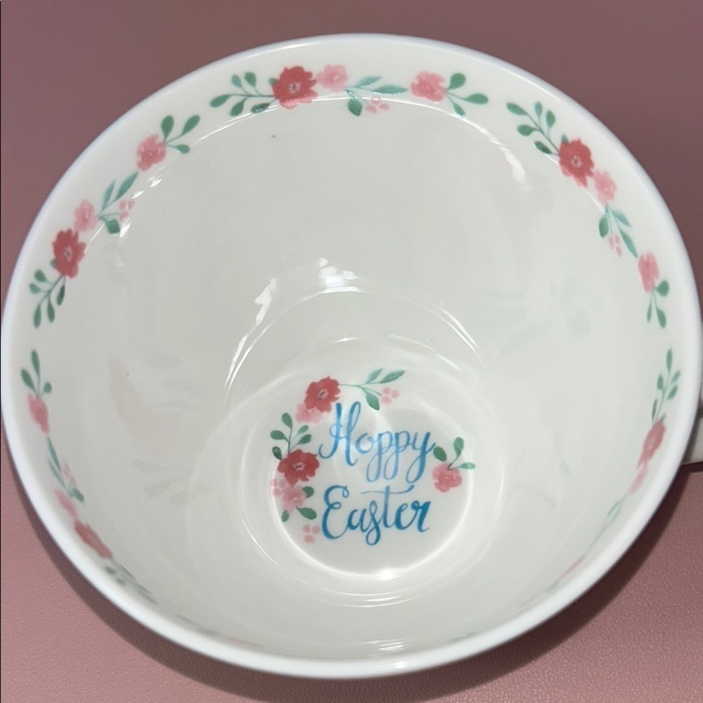 Portobello Bone China Floral Bunny Easter Mug - Picture 3 of 7